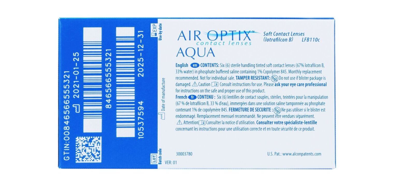 Lentilles de contact Air Optix AirOptix Aqua