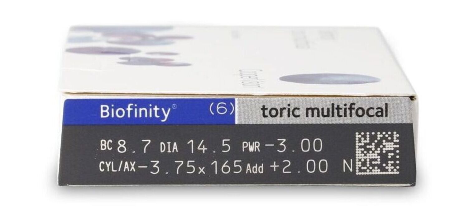 Biofinity Toric Multifocal N - Boîte de 6 - Lentilles Mensuelle