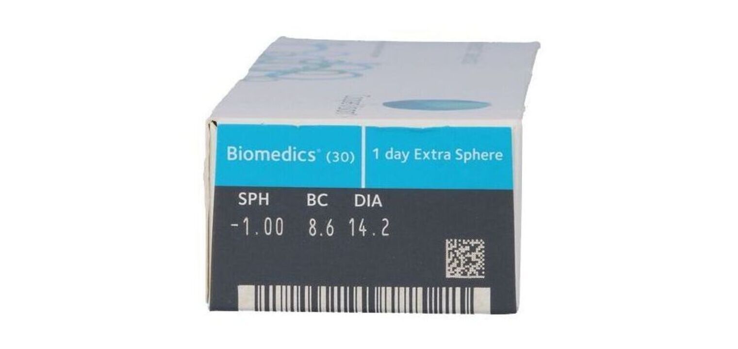 Lentilles de contact Biomedics Biomedics 1 Day Extra