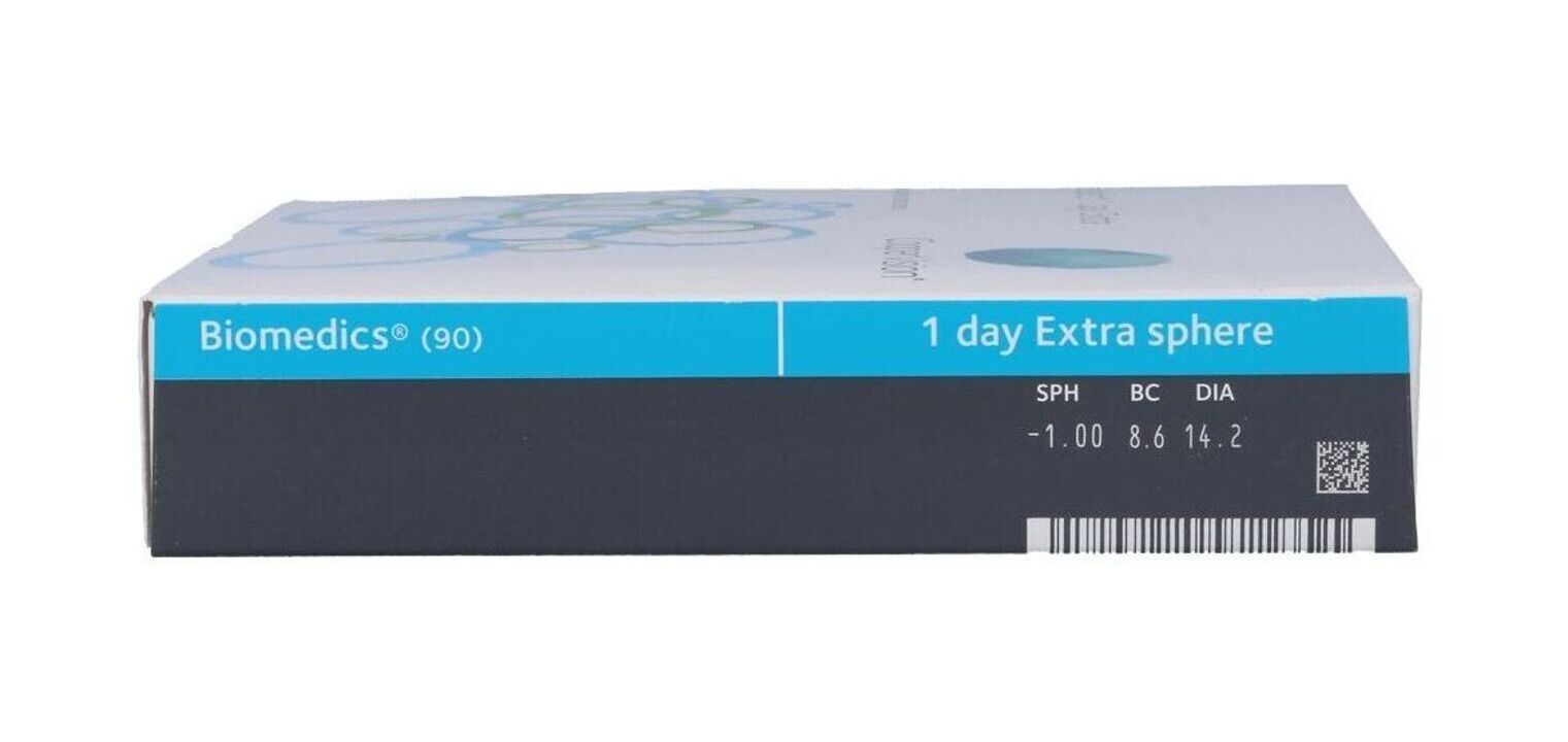 Biomedics 1 Day Extra - Boîte de 90 - Lentilles Journalière