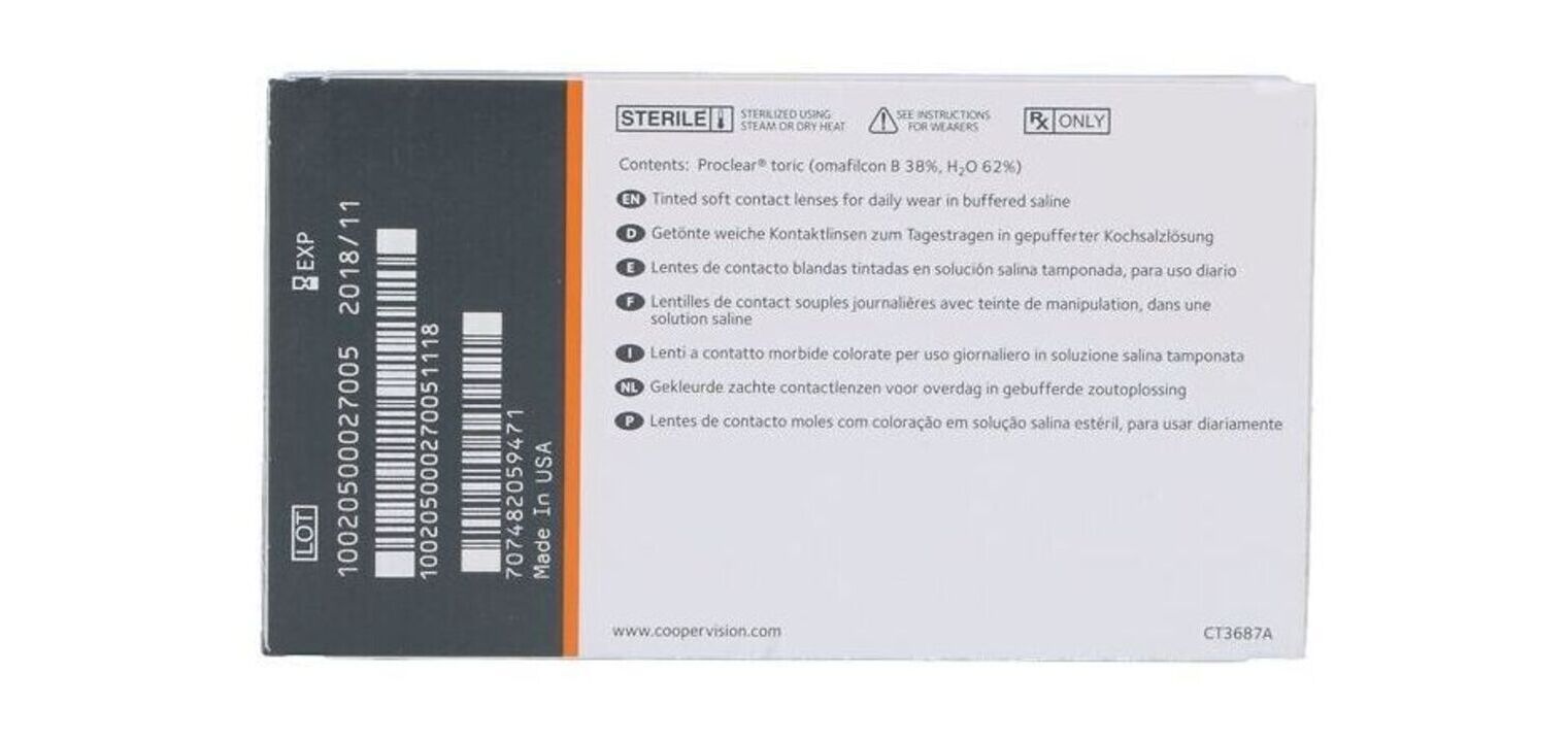 Proclear toric Kontaktlinsen Proclear Linsenmax