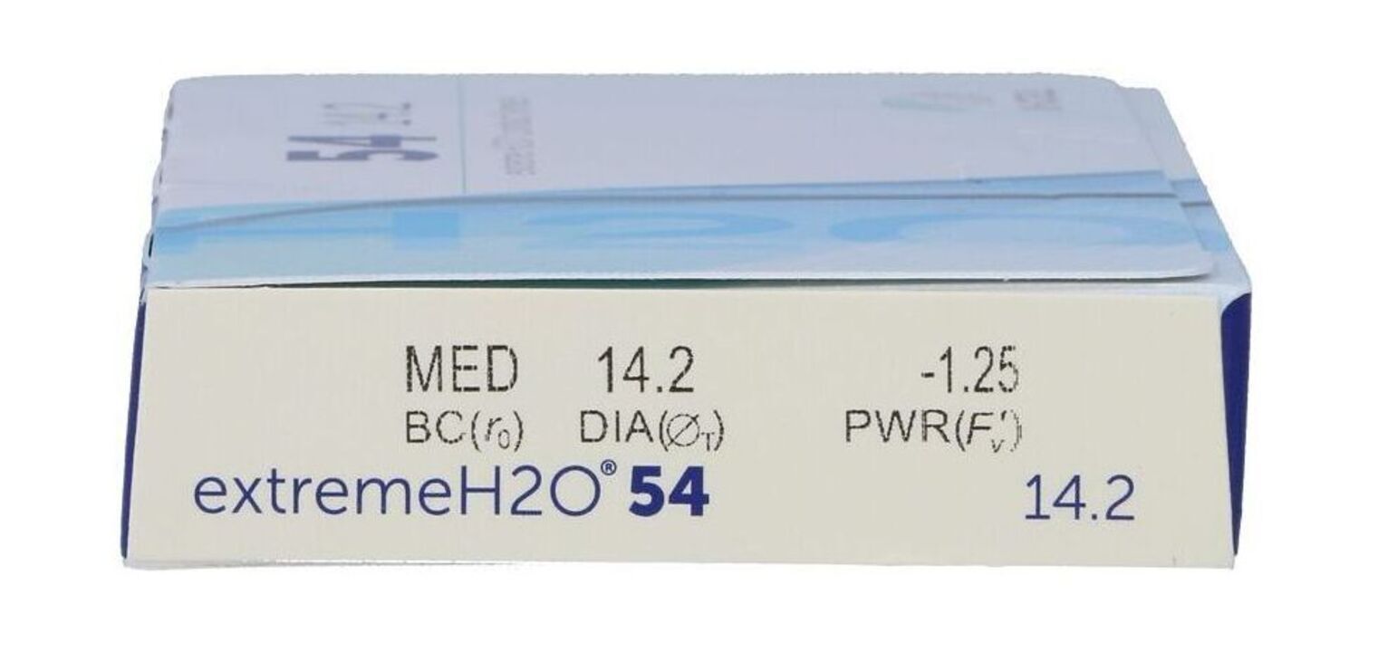 extreme H2O 54% - Boîte de 6 - Lentilles Mensuelle