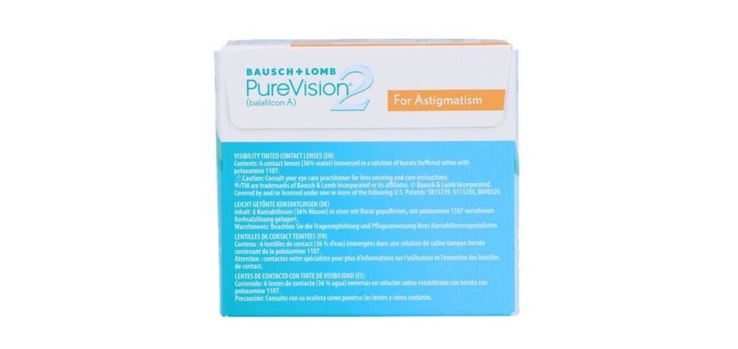 PureVision2 For Astigmatism - Pack of 6 - Monthly Contact lenses