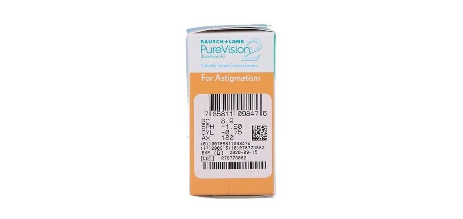 PureVision2 For Astigmatism - Pack of 6 - Monthly Contact lenses