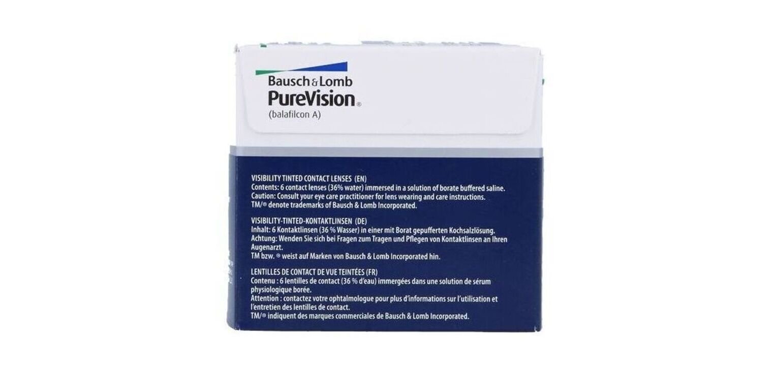 PureVision - Boîte de 6 - Lentilles Mensuelle