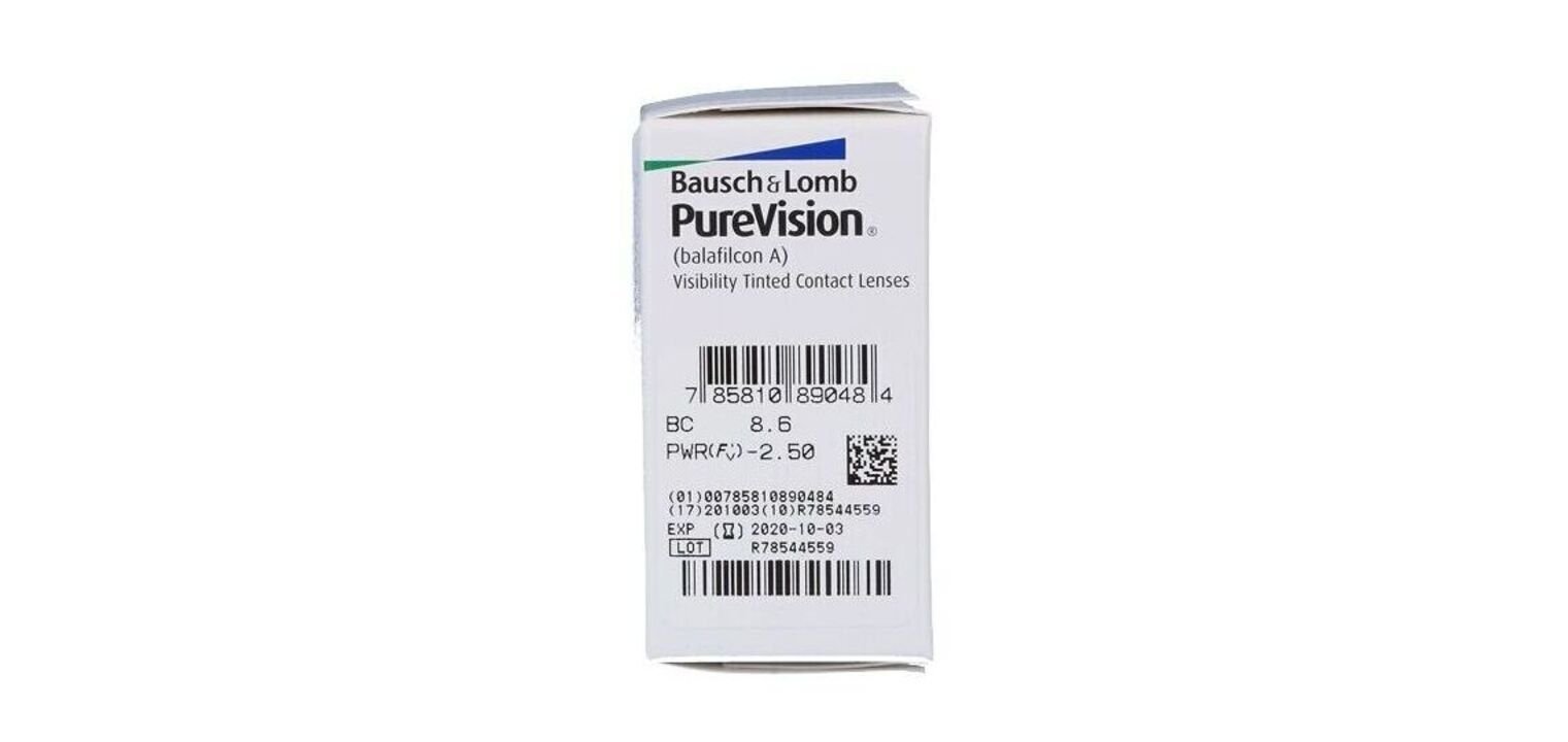 PureVision - Boîte de 6 - Lentilles Mensuelle
