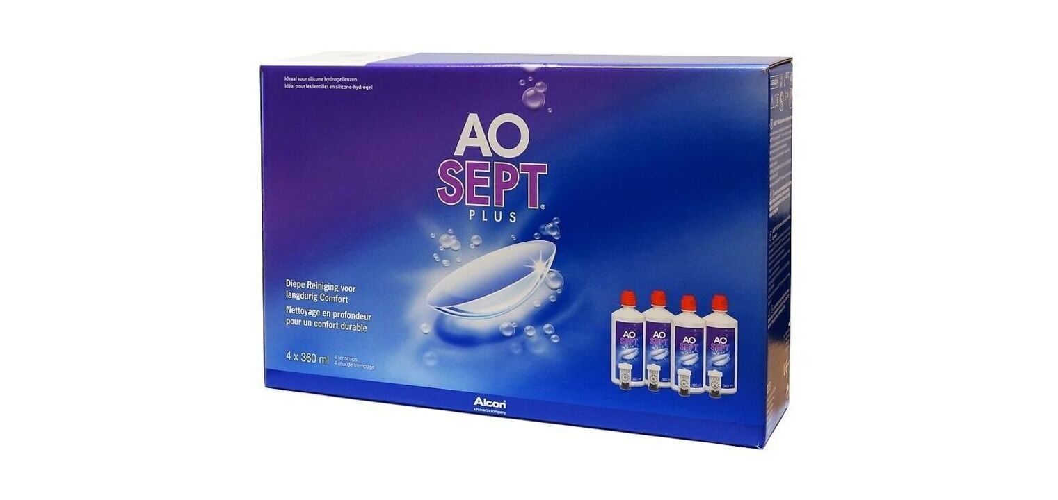 Aosept Plus 4x360 ml Entretien lentilles souples