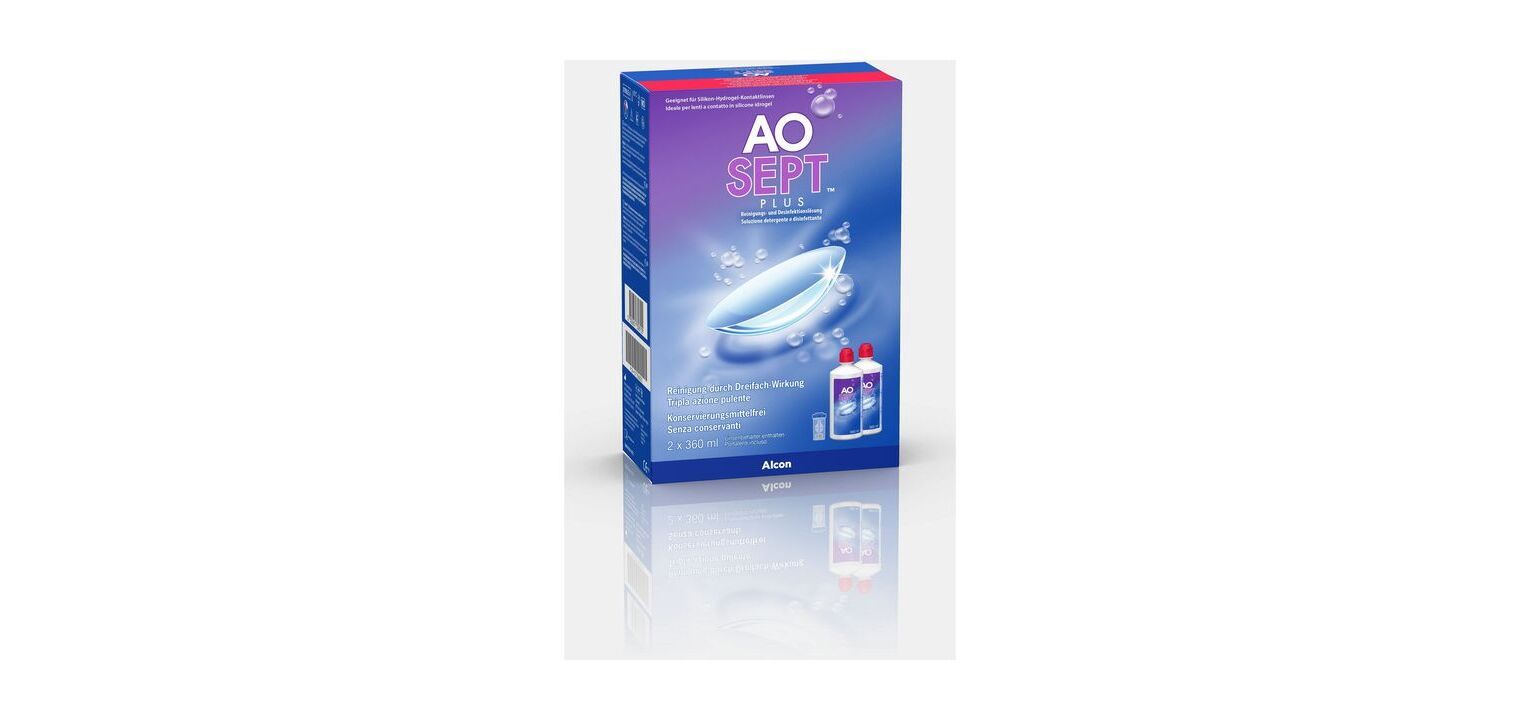 Aosept Plus 2x360 ml Entretien lentilles souples