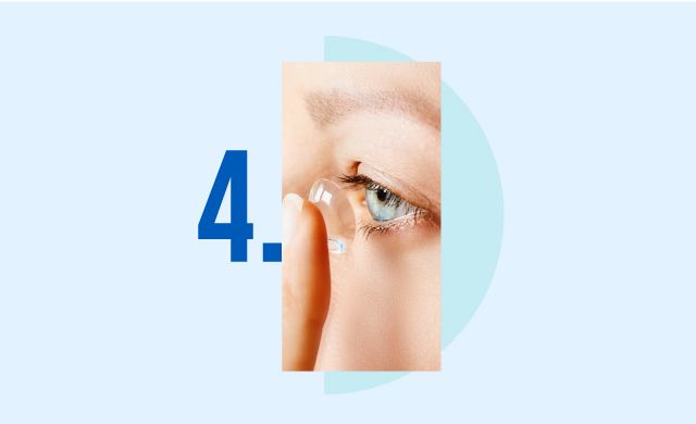 Schritt 4: Einsetzen der Kontaktlinse