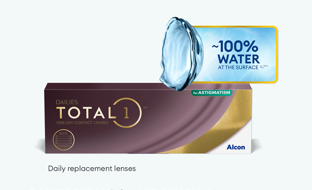 Daily disposable contact lenses Dailies Total 1 for Astigmatism